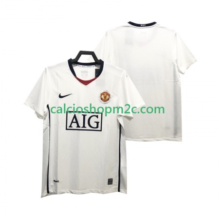 Manchester United Premier League 2008 2009 Retro Maglia Trasferta Manica Corta